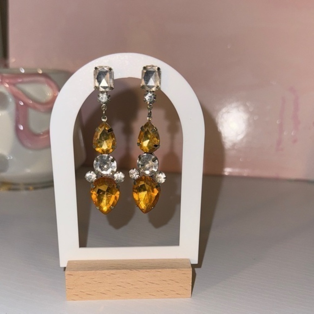 Elegant Gold and Silver Drop Earrings